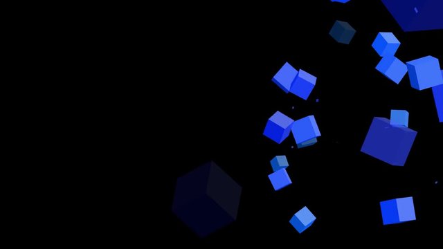 Cubos azules abstractos