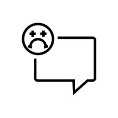 Fototapeta premium sad conversation speech bubble icon