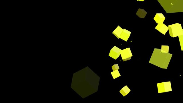 Cubos amarillos abstractos