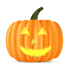 Realistic pumpkin for Halloween. Vector