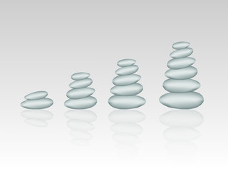 Stack of gray stones or pebbles to represent success and growth in business vector illustration