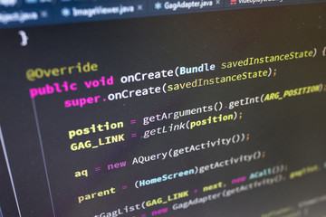 Obraz premium Coding on screen
