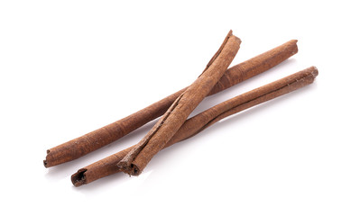 Cinnamon sticks isolated on white background