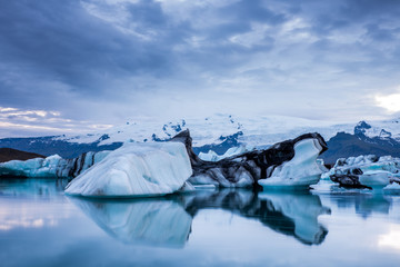 Fototapeta na wymiar Landscape photography ice glacier in Iceland