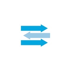 E logo letter with arrow