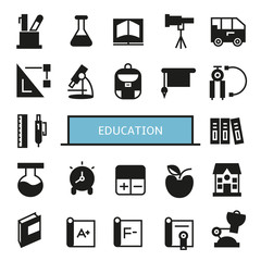 education and school icons