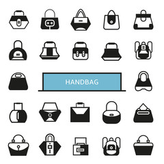 fashion hand bag icons