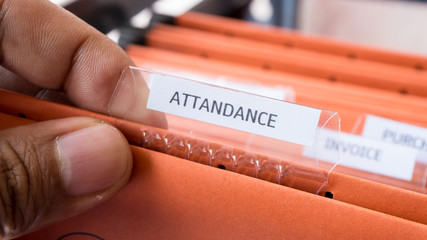 attandence list record time of working human