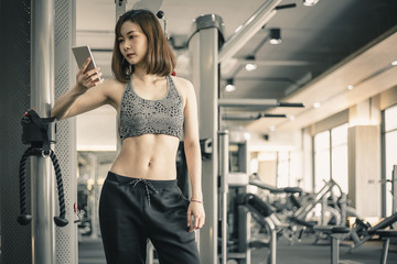 Fototapeta premium Woman exercise in the fitness gym.