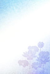 蓮　喪中　はがき　背景 