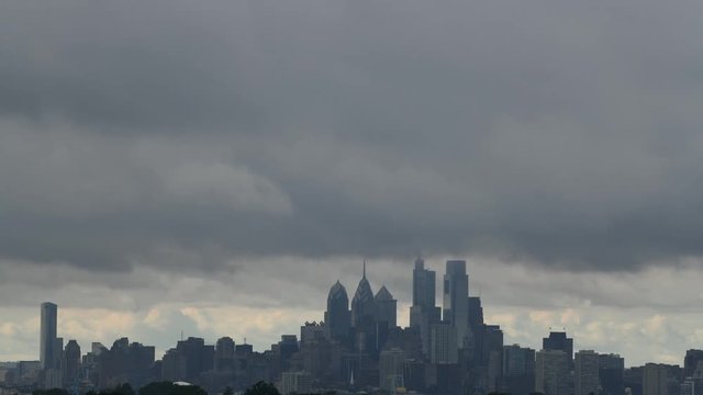 Time Lapse Video Showing Clouds and Weather Center City Philadelphia
