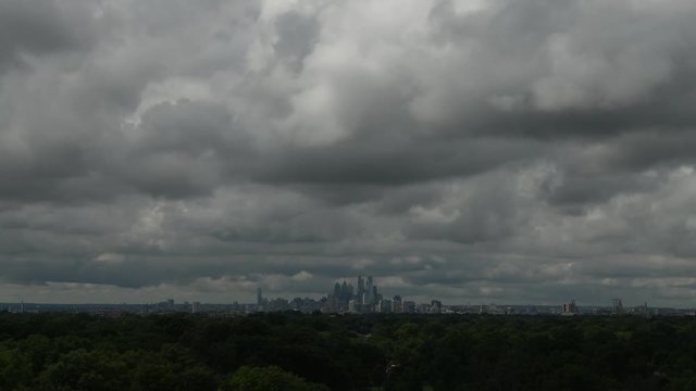 Time Lapse Video Showing Clouds and Weather Center City Philadelphia