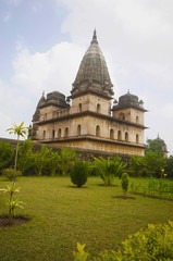 Fototapeta na wymiar Exterior view of chhatri at Orchha. Orchha. Madhya Pradesh