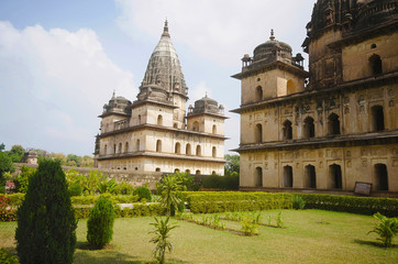 Fototapeta premium Exterior view of chhatri at Orchha. Orchha. Madhya Pradesh