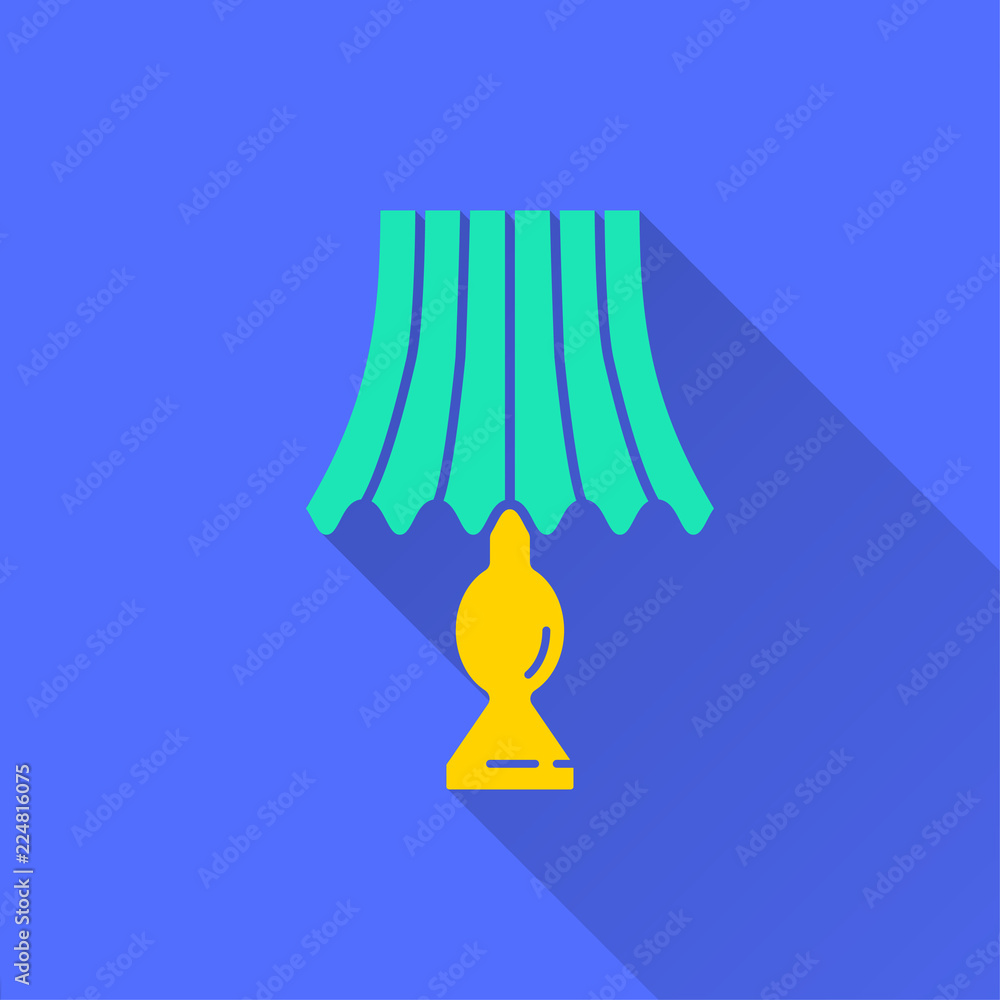 Aufkleber floor lamp - vector icon for graphic and web design.