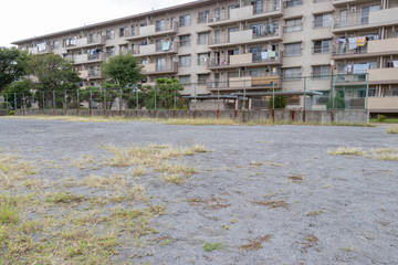 Fototapeta na wymiar Sodegaura Complex apartment in Narashino City, Chiba Prefecture, Japan