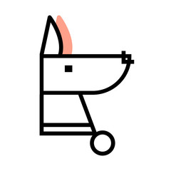 Dog FlatOutline illustration