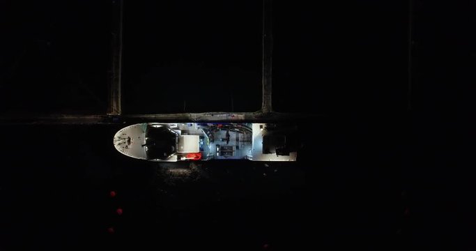 Wellboat in loading process