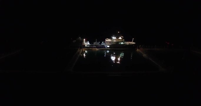 Wellboat in loading process