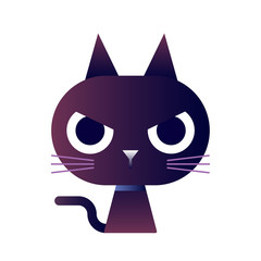 Obraz premium Black cat gradient illustration