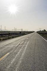 highway on the plain