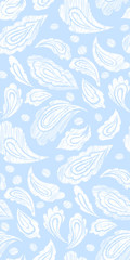 Oriental seamless paisley pattern in hand drawn style. Vector illustration for textile, fabric.