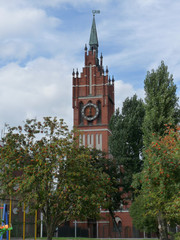 Fototapeta na wymiar Beautiful view of the Cathedral on the island of Kant in Kaliningrad, the old name of Koenigsberg