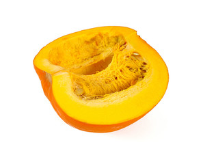 piece of pumpkin isolated on white