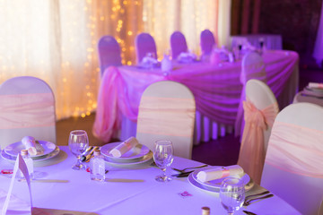 table set for an event party or wedding reception