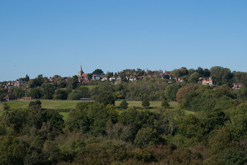 Fototapeta na wymiar Early Autumn View of Mayfield, East Sussex