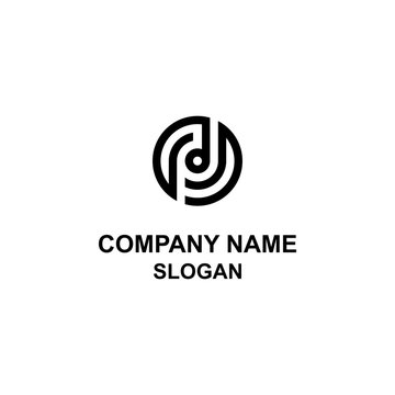 RDJ letter initial logo.
