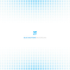 Abstract blue halftone design concept background.