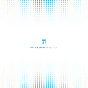 Abstract blue halftone design concept background.