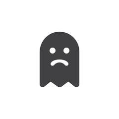Halloween ghost vector icon. filled flat sign for mobile concept and web design. Apparition solid icon. Symbol, logo illustration. Pixel perfect vector graphics