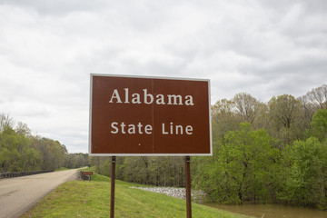 Alabama stateline sign
