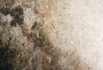 Cement concrete with scratches. Old background wall.