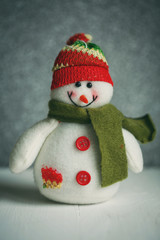 Christmas Doll : Snowman with hat and scarf for Christmas decoration.