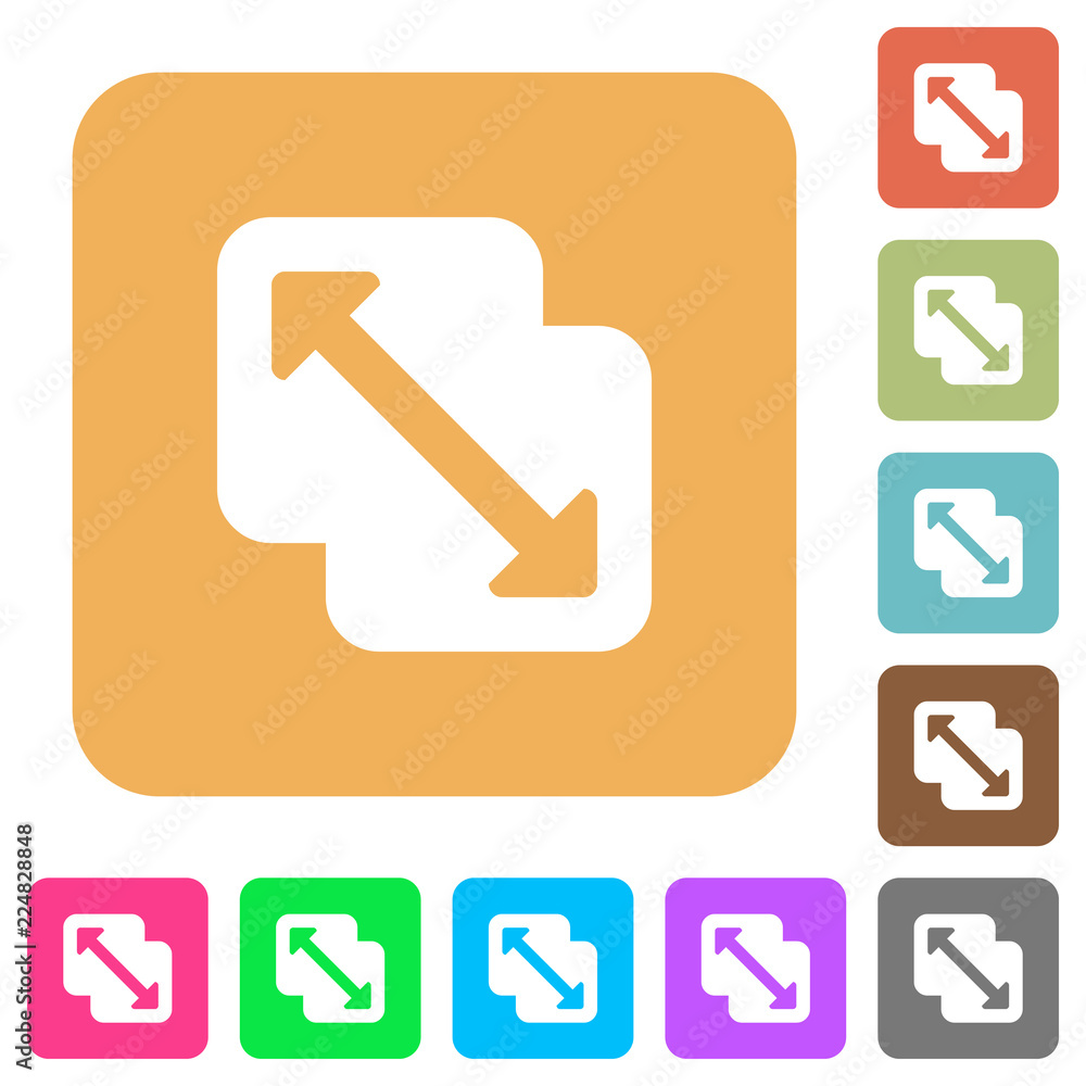 Poster merge shapes rounded square flat icons