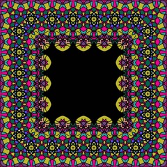 Floral graphic abstract pattern