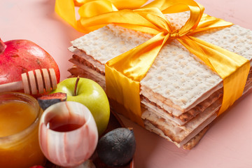 Jewish traditional Passover matzo bread