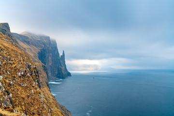 Trollkonufingur, Vagar island, the Faroe Islands.