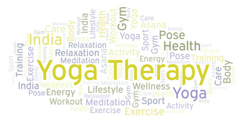 Yoga Therapy word cloud.