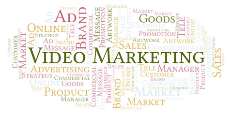 Obraz premium Word cloud with text Video Marketing.
