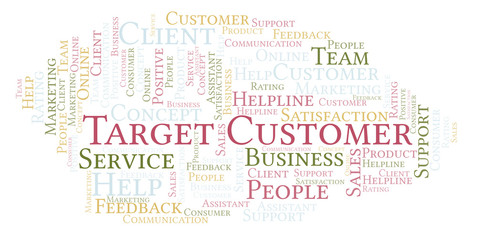 Target Customer word cloud.