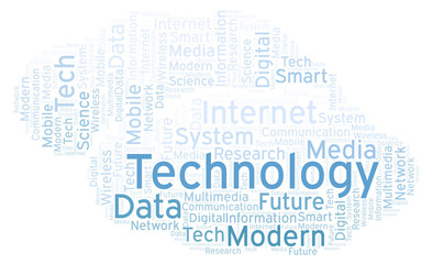 Word cloud with text Technology.