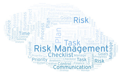 Fototapeta na wymiar Risk Management word cloud, made with text only.