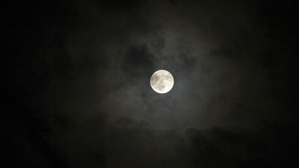 Naklejka na ściany i meble full moon and clouds
