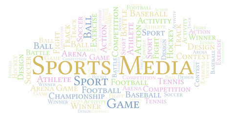 Sports Media word cloud.