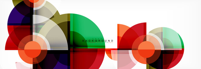 Obraz premium Abstract background bright circles geometric design