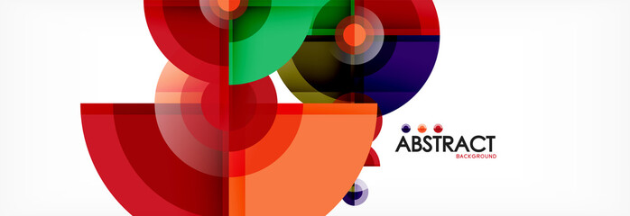 Abstract background bright circles geometric design